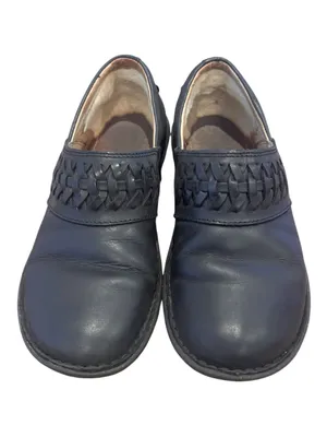 UGG Australia Anila Slip on Winter Clog Shoes Womens Size 6 Black Leather EUC thumbnail 2