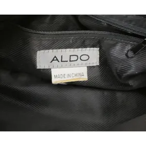 Vintage Aldo Womens Shoulder Bag 11" x 5" Black Leather Y2K Studded Snap Closure thumbnail 4