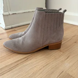 Marc Fisher Taupe Suede Ankle Booties thumbnail 2