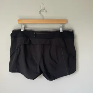 Lululemon Low Rise Athletic Shorts Athleisure Performance Black Women's Size 12 thumbnail 2