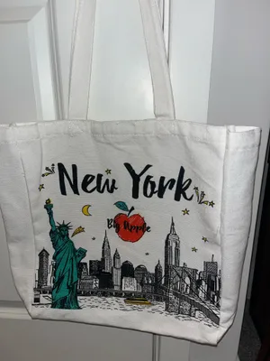 New York Tote Bag White thumbnail 1