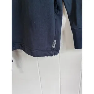 Pact Organic Cotton Shawl Collar Sweatshirt Navy Blue Medium Relaxed Pullover thumbnail 4