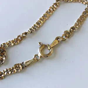 Sterling Silver Gold Tone Twist Chain Necklace, 925 LIRM thumbnail 5