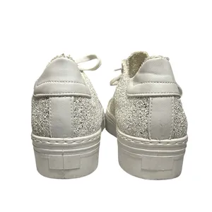 Steve Madden Womens White 2 Star Glitter Low Top Platform Sneakers Shoes Size 41 thumbnail 3