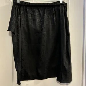Status by Chenault Black Textured Tie Waist Midi Skirt‎ Women's XL thumbnail 2
