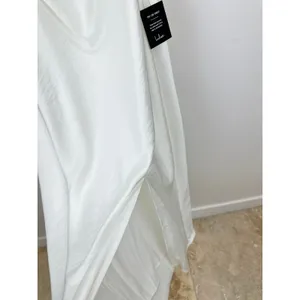 Lulus Beyond Classy White Satin Halter Midi Dress Cocktail Wedding XXL NWT thumbnail 12