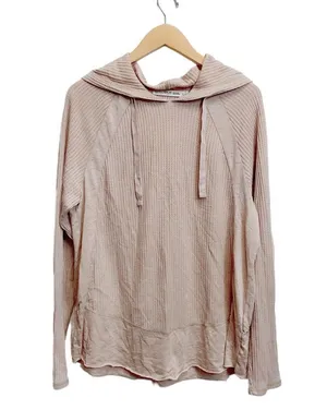 LINCOLN OUTFITTERS Henley Sweater Hoodie Pullover Waffle Knit thumbnail 1