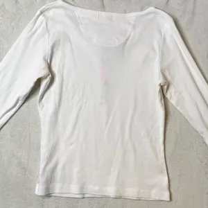 Vintage Lilly Pulitzer White Henley Top Womens M 3/4 Sleeve Cotton Casual Tee thumbnail 4