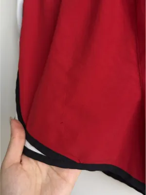 Nike Red Running Shorts XS Lined Mesh Sides Elastic Drawstring 25x3 in thumbnail 6