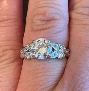 Austrian Crystal Silver Woman Ring Size 9 thumbnail 7