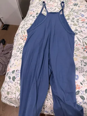 Blue jumpsuit romper thumbnail 4
