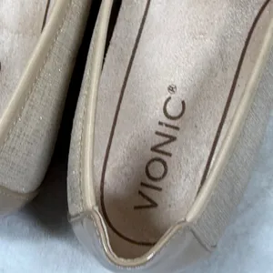 Vionic Minna Met Nude Gold Metallic Patent Leather Ballet Flats Womens 7.5 thumbnail 6