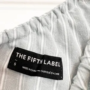Revolve The Fifth Label Blouse Size Small Pixel Striped One Shoulder Ruffle Coquette Alt thumbnail 4