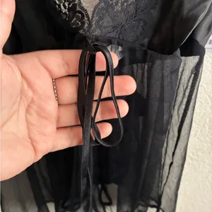 🆕 Satin Sheer Mesh Babydoll Lingerie Panty Set L🆕 thumbnail 12