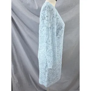 Shoshanna‎ Rae Baby Blue Lace Shift Midi Dress 3/4 Sleeve Size 6 thumbnail 6