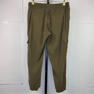 Old Navy Cargo Pants Women M Olive Green Drawstring Relaxed Ankle Utility Casual thumbnail 2