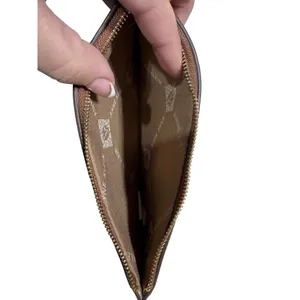 Anne Klein Women's‎ Brown Pebbled Leather Zip Wallet Cardholder Coin Pouch thumbnail 7