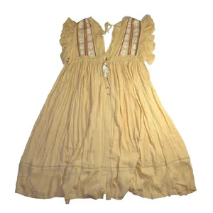 NWT Free People Will Wait For You Midi in Garbanzo Bean Combo Dress XS thumbnail 2
