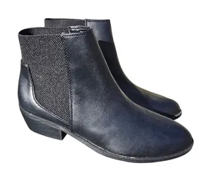 Steve Madden Premium Black‎ Chelsea Ankle Boots Low Block Heel Womens 8.5 thumbnail 1