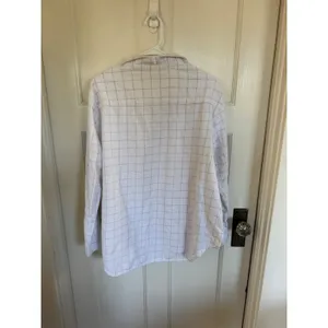 Madewell white plaid boyfriend flannel button up size xl thumbnail 2