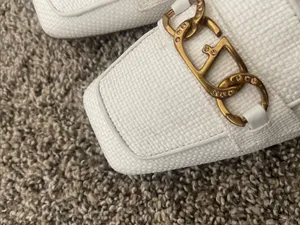 Women’s Franco Sarto Tiari Chain Square Toe Woven Loafer White Size 8 thumbnail 9