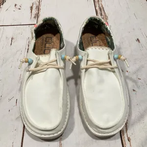 Hey Dude Womens Wendy‎ Natural Washable Casual Shoes thumbnail 1
