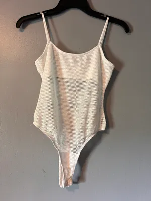Revolve Janene White Fishnet Body Suit thumbnail 5
