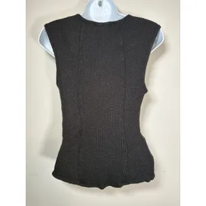 We The Free Corset Top Brown Ribbed Sweetheart Neck Sleeveless Coquette Medium thumbnail 4