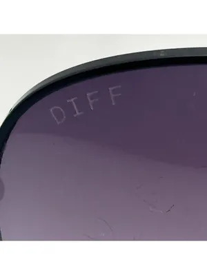 Diff Cruz Aviator Sunglasses Black Frame Purple Gradient Lenses thumbnail 5