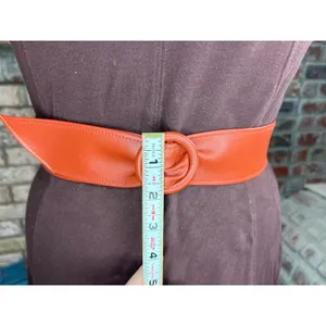 cinch belt Faux leather brown thumbnail 2