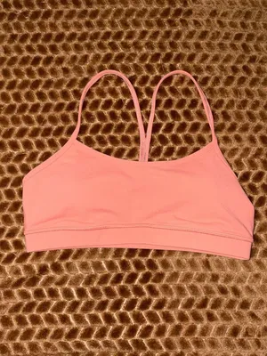 EXCELLENT Lululemon Flow Y Sports Yoga Bra Pop Orange Activewear 10 M thumbnail 4