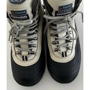 Alpine Design Women’s Sz 8 Boots Blue White Cream Leather Activewear Travel thumbnail 4