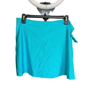 Aerie Sarong Wrap Coverup Ribbed Skirt‎ Size XL NWT Bright Turquoise Beach thumbnail 7