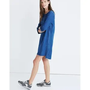 Madewell Denim Step‎ Hem Shift Mini Dress XS thumbnail 2