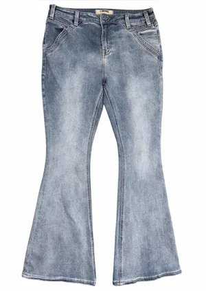 Rock & Roll Denim High Rise Flare Jeans W34 L34 Blue Stretch Western thumbnail 1