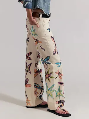 Free People We The Free Tennessee Low-Rise Illusions Jeans in Dragonfly NWT thumbnail 3