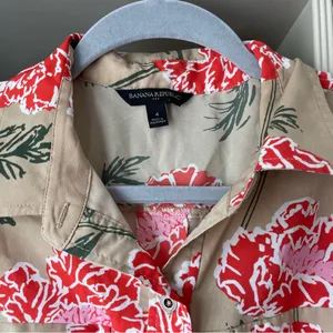 Banana Republic Button Up Floral Midi Dress thumbnail 6