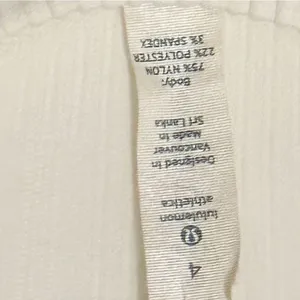 Lululemon Size 4 White Rest Less Pullover Top L/S Thumbhole Textured Athletic thumbnail 4