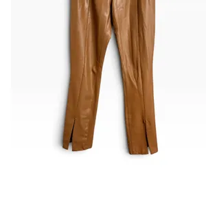Abercrombie & Fitch The skinny ultra high rise Brown Faux Leather Pants 6S thumbnail 6