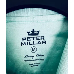Peter Millar Women's Polo Top Blue Green Medium Preppy Casual thumbnail 5