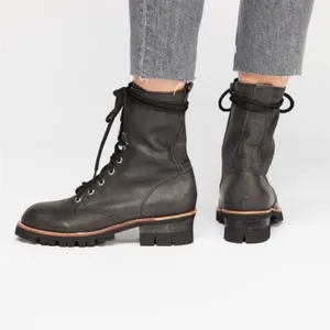 Free People X Jeffrey Campbell Lucca Lace Up Stompy Lugg Sole Boots Sz 6 thumbnail 3