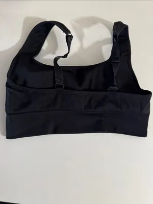 PUMA Black Seamless Low-Impact Sports Bra thumbnail 4