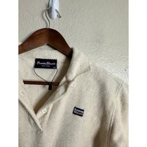 Rowling Blazers Cropped Terry Cloth Polo Cream Womans XS thumbnail 4