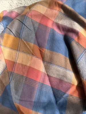 Altar'd State Plaid A-Line Skirt in Navy, Rust, Mustard & Brown size Small thumbnail 7