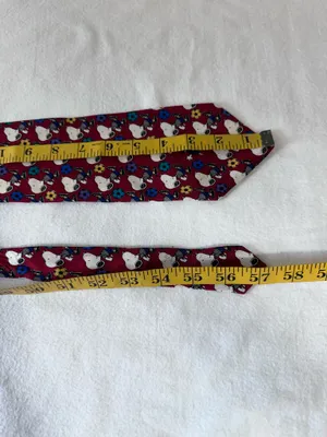 Peanuts Animation Necktie Snoopy Brown Burgundy White Blue Sport Character Tie thumbnail 10