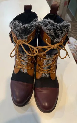 Patrizia by Spring Step Hilvia Faux Fur Lace-Up Boots thumbnail 1