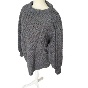 Ballyshanon Ireland Hand Loomed Wool Fisherman Cable Knit Sweater S thumbnail 4