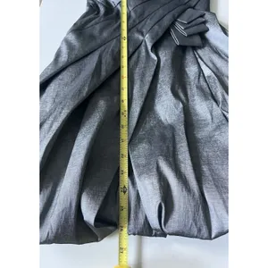 Jessica McClintock Silver Bubble Strapless Pleated Mini Dress Size 2 thumbnail 11