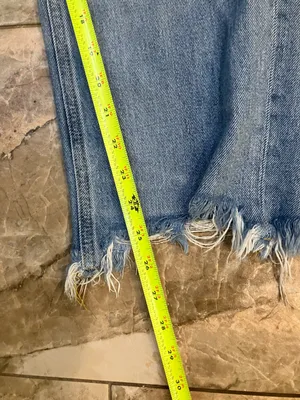 Free People We The Free Maggie Mid Rise Straight Leg Distressed Jeans Blue 27 thumbnail 5