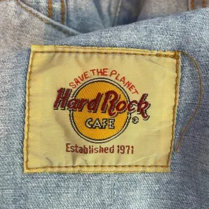 Vintage Hard‎ Rock Cafe Orlando W Roma Pin Cotton Jean Jacket in Blue Size 10 thumbnail 6